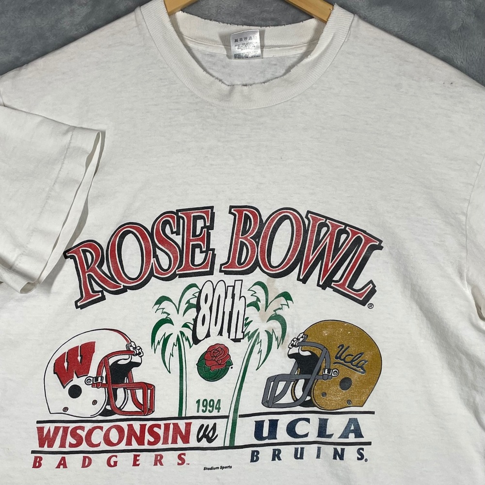 Vintage 1994 Rose Bowl 80th Wisconsin vs UCLA T-Shirt Fruit of the Loom USA L